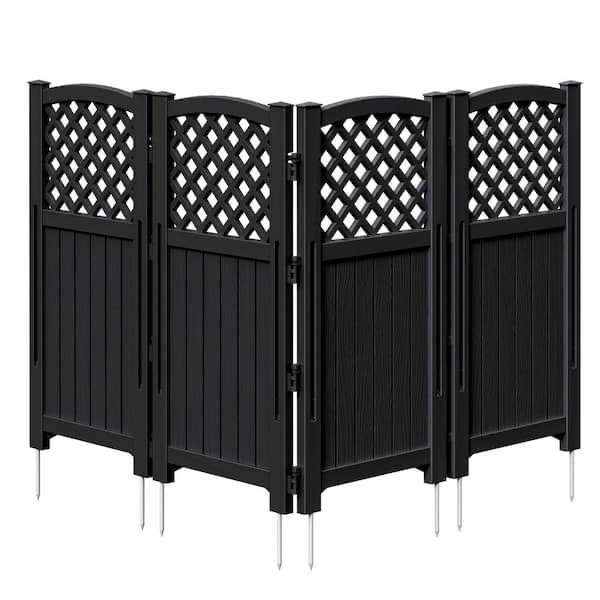 21.8"W x 43.5" H Black Plastic Privacy Screen sold price at auction in Canada