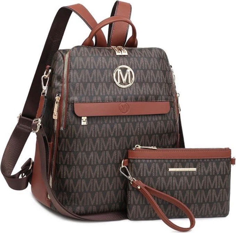 MKP Women Fashion Backpack Purse PU Leather Convertible sold price at auction in Canada