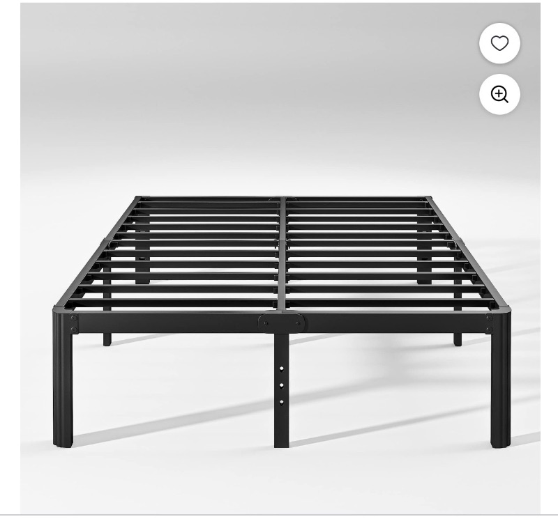ULIESC 14 Inch High Queen Bed Frame No Box Spring Needed sold price at auction in Canada