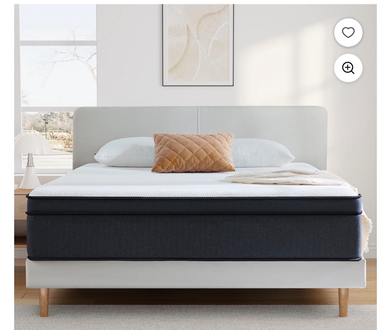 Lecuneey Queen Mattress 10 Inch Hyb sold for $125 at auction (list price $600)