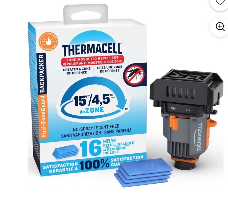 Thermacell Fuel-ZoneGuard Backpacker Fuel Powered Mosquito sold price at auction in Canada
