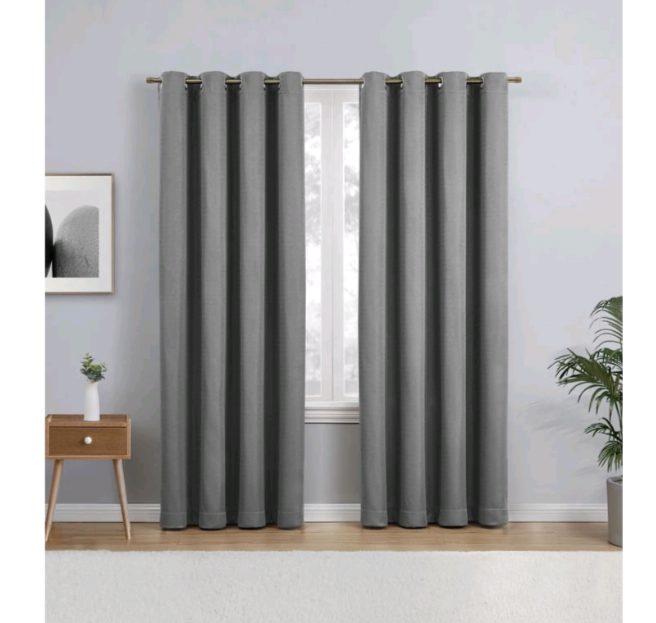 Eclipse Heath 63" Grommet Blackout Window Curtains Panel sold price at auction in Canada