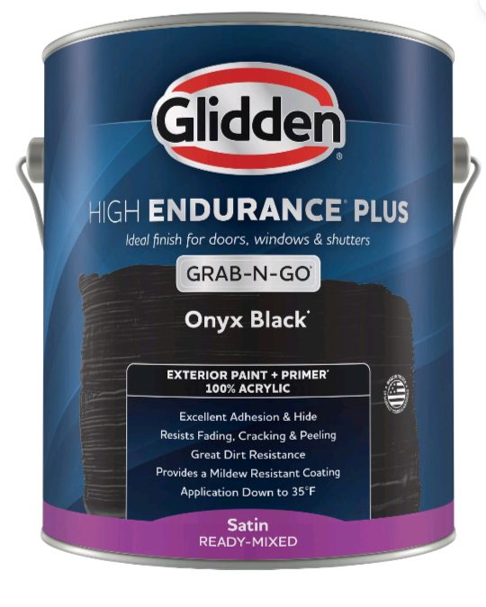 Glidden HEP Grab-N-Go Onyx Black / Black Satin Exterior sold price at auction in Canada