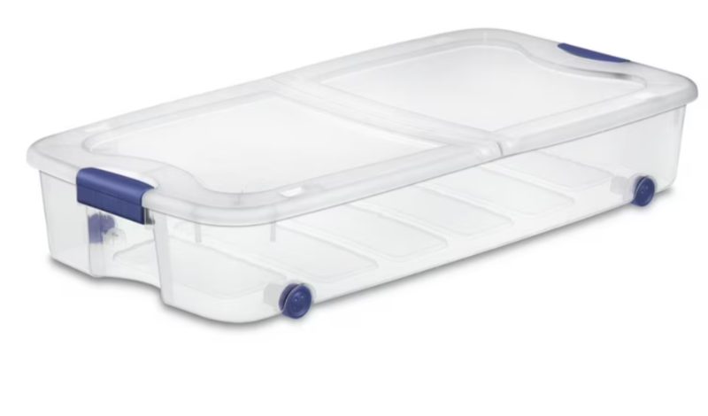 Sterilite 66 Quart Latching Underbed Wheeled Storage Bin sold price at auction in Canada