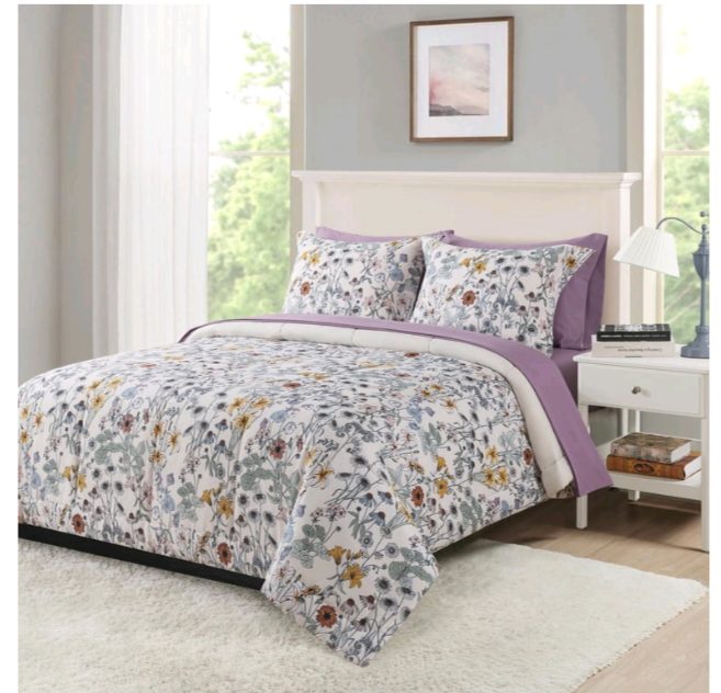 Mainstays bed-in-bag all in one reversible comforter and sold price at auction in Canada