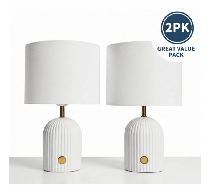 Anko 2pk Rowie Touch Lamp, Ceramic sold price at auction in Canada