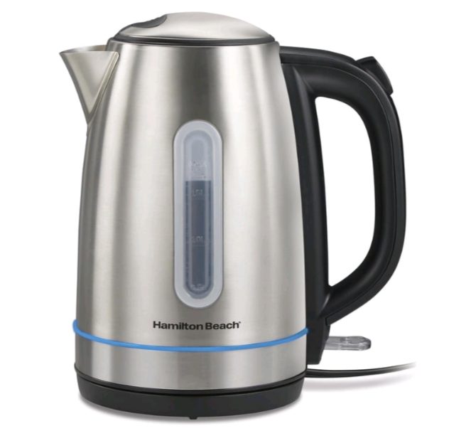 Hamilton Beach 1.7L Stainless Steel Electric Kettle with LED sold price at auction in Canada