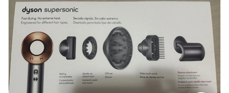 Dyson Supersonic 1600W Hair Dryer sold for $220 at auction (list price $599)