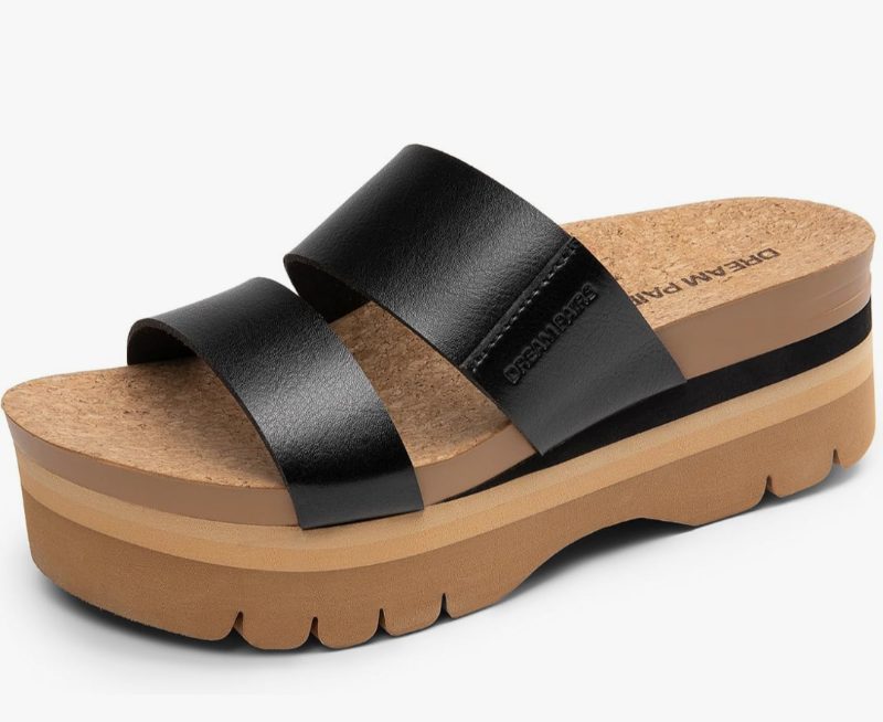 DREAM PAIRS Women's Platform Slides Sandals Comfortable Arch sold price at auction in Canada