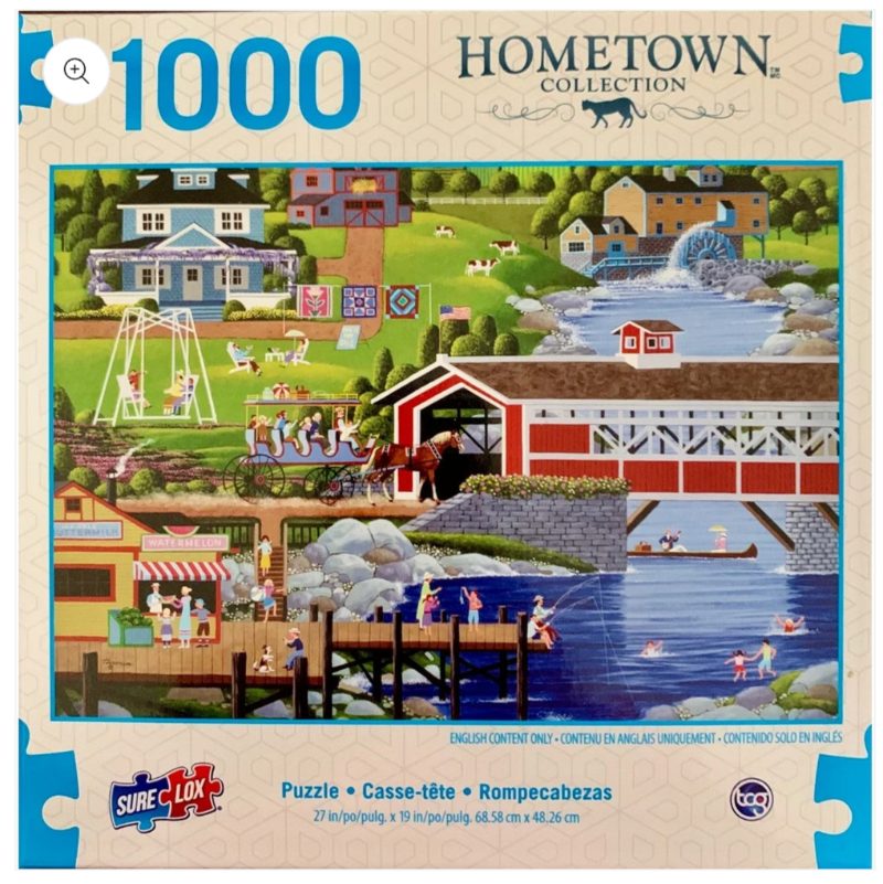 Sunday at the Covered Bridge 1000 Piece Jigsaw Puzzle Sure sold price at auction in Canada