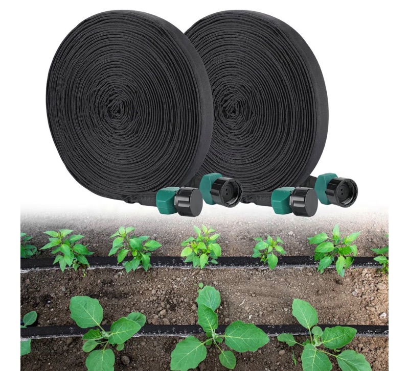 Soaker Hose 100FT, Thickened Flat Soaker Hoses For Garden sold price at auction in Canada