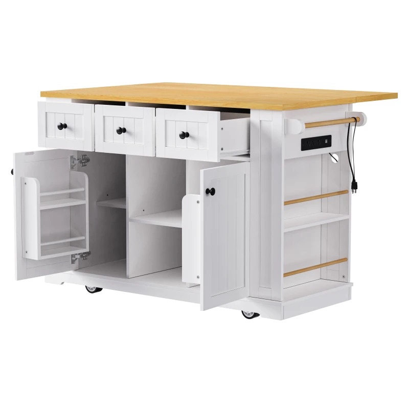 Kitchen Island Cart / Chariot d'îlo sold for $240 at auction (list price $880)