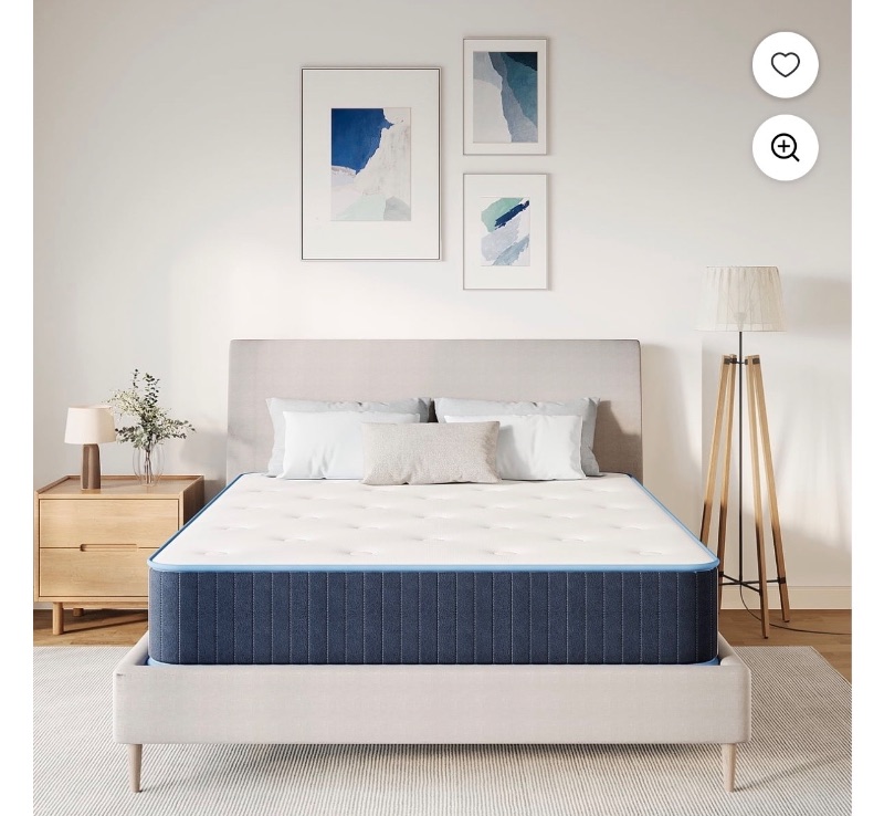 12 Inch Medium Firm Hybrid Mattress sold for $75 at auction (list price $425)