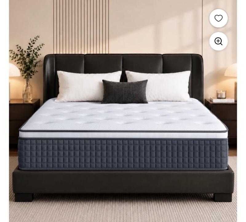 Queen Mattress Lecuneey 12 Inch In sold for $270 at auction (list price $600)