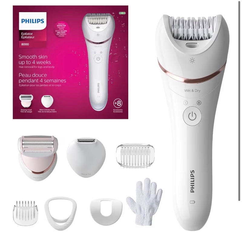 Philips Epilator Series 8000 Wet & Dry Electric Hair Removal sold price at auction in Canada