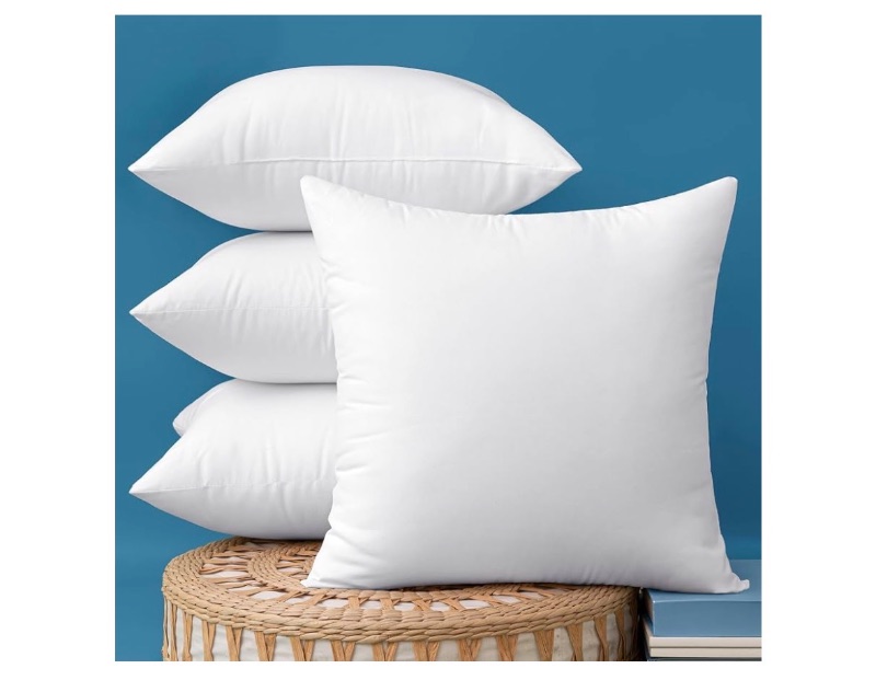 Throw Pillow Inserts Pack of 4-18 x 18 Inches Silver Velvet sold price at auction in Canada