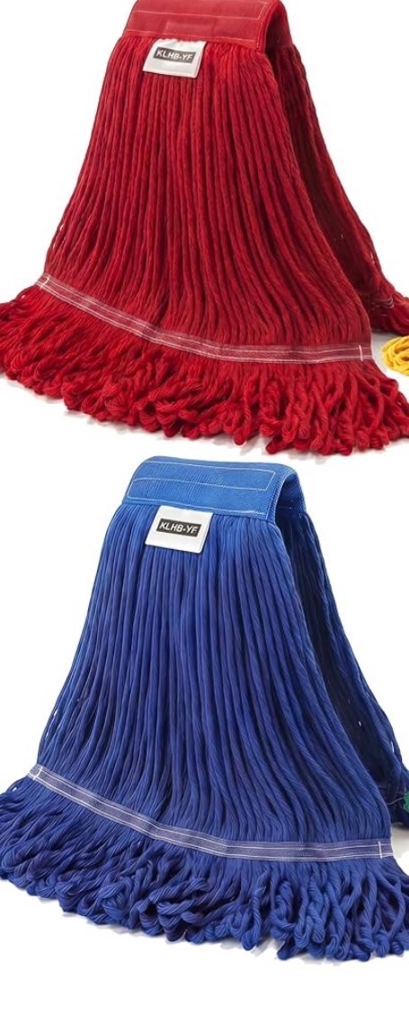 KLHB-YF 21 oz Thick Looped End Blue Cotton Mop Refills sold price at auction in Canada