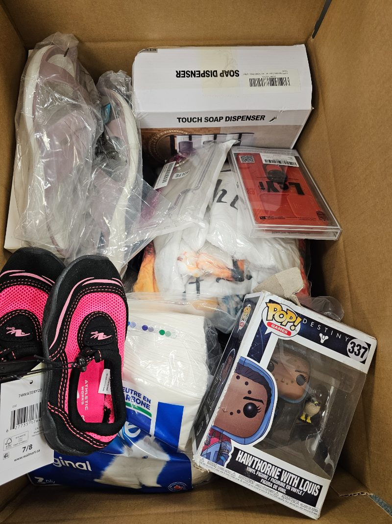 Lot of 25+ assorted products (general merchandise) box size sold price at auction in Canada