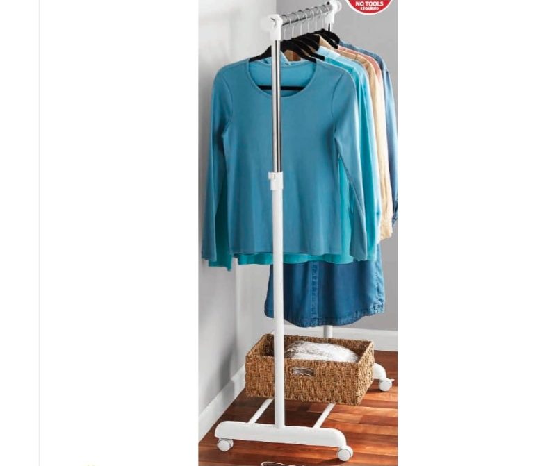 Maninstays Adjustable 2 Tier Clothing Rack sold price at auction in Canada