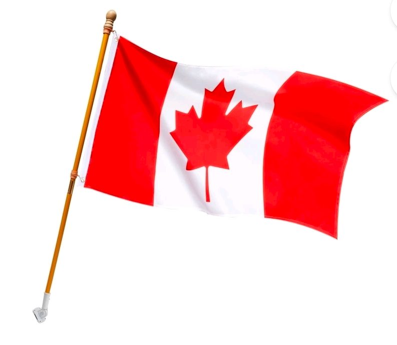Way to Celebrate! 59in Solid Wooden Flagpole Kit with Canada sold price at auction in Canada