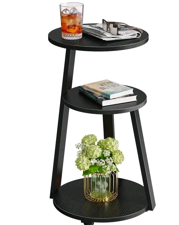 Biemlerfn End Side Table, Round Sofa Table with Metal Frame sold price at auction in Canada