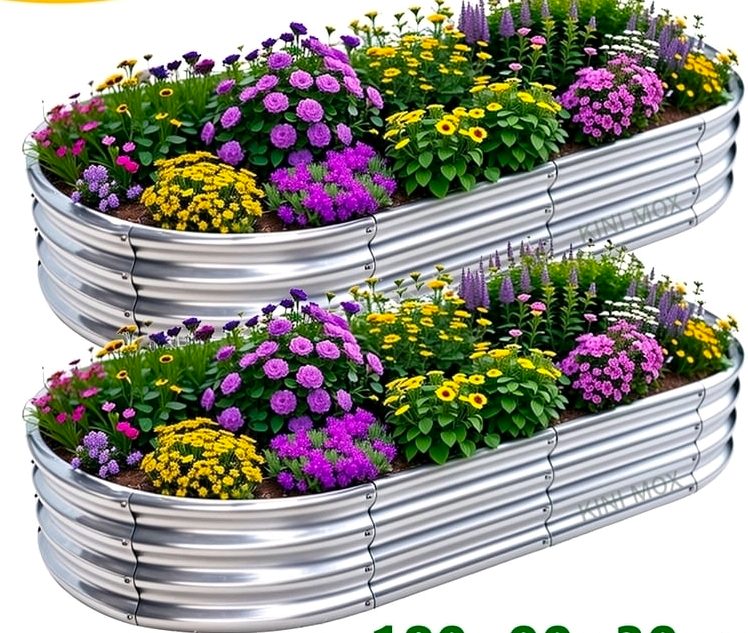 2PCS Raised Garden Beds 6x3x1FT Outdoor Galvanised Planter sold price at auction in Canada
