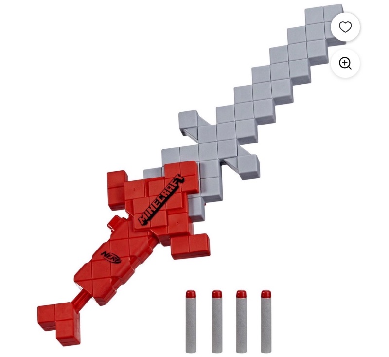Nerf Minecraft Heartstealer Toy Sword, Blasts Darts sold price at auction in Canada