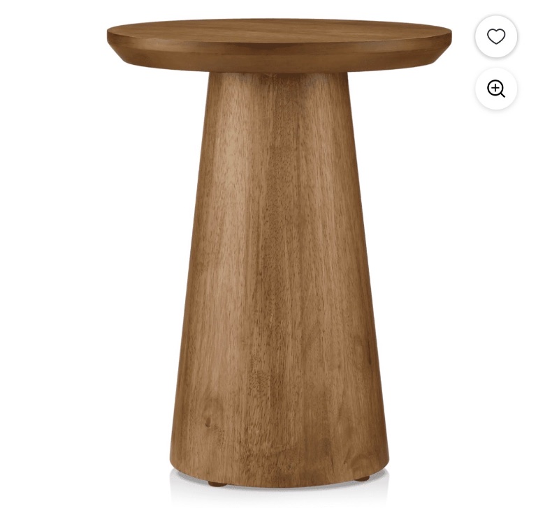 Bouclair Mango Wood Hourglass Side Table sold price at auction in Canada