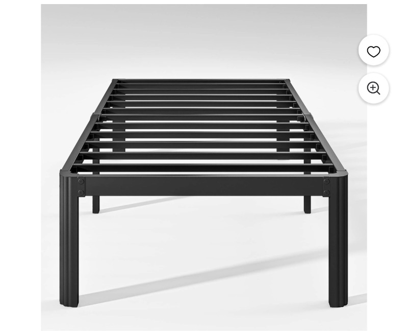 ULIESC 14 Inch High Twin Bed Frame No Box Spring Needed sold price at auction in Canada