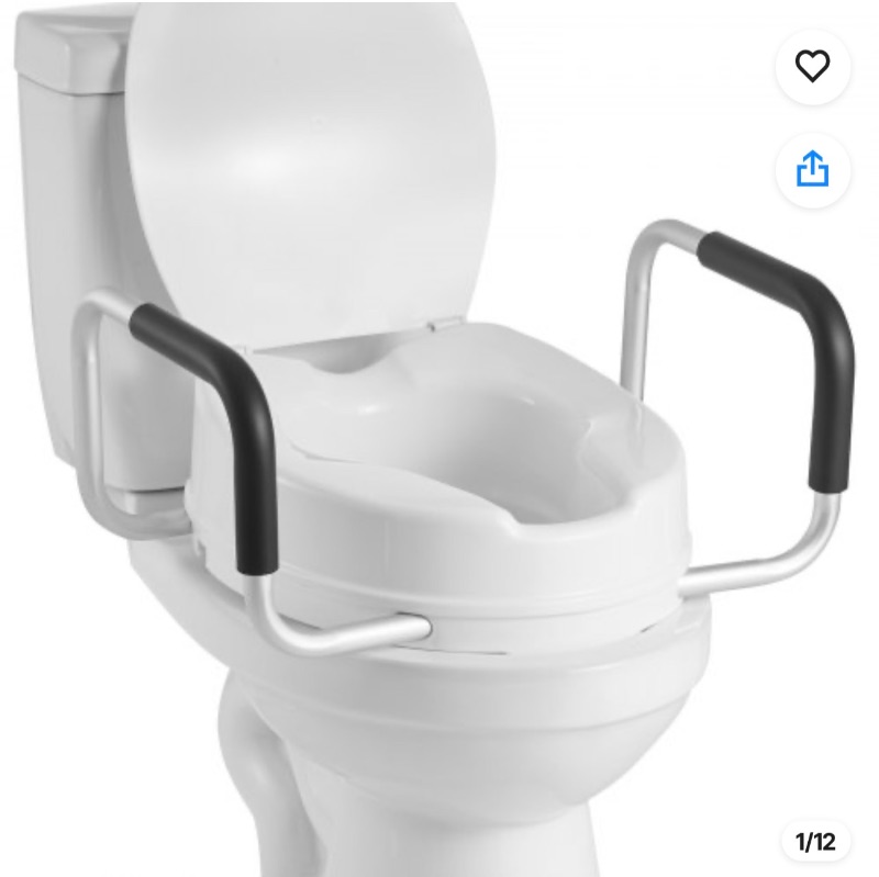 VEVOR Raised Toilet Seat with Arms, 300 lbs Load Capacity sold price at auction in Canada