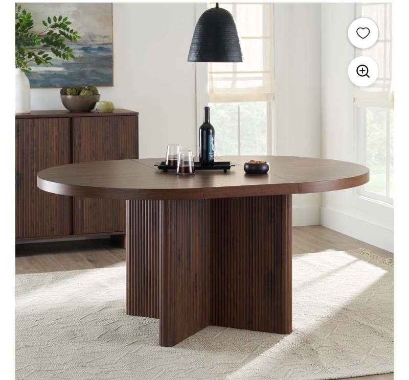 (2 boxes) Better Homes & Gardens Lillian Fluted Round Expandable Dining Table — coming up at the AmazeDeals auction in Kitchener