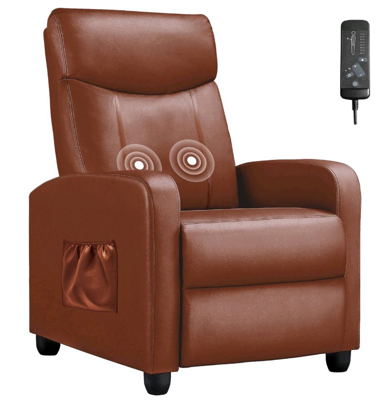 Comhoma Push Back Faux Leather Massage Recliner with sold price at auction in Canada