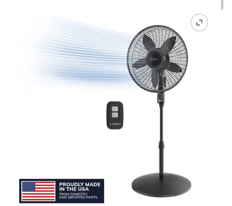 Lasko Cyclone Max 18" 4-Speed Oscillating, Remote sold price at auction in Canada