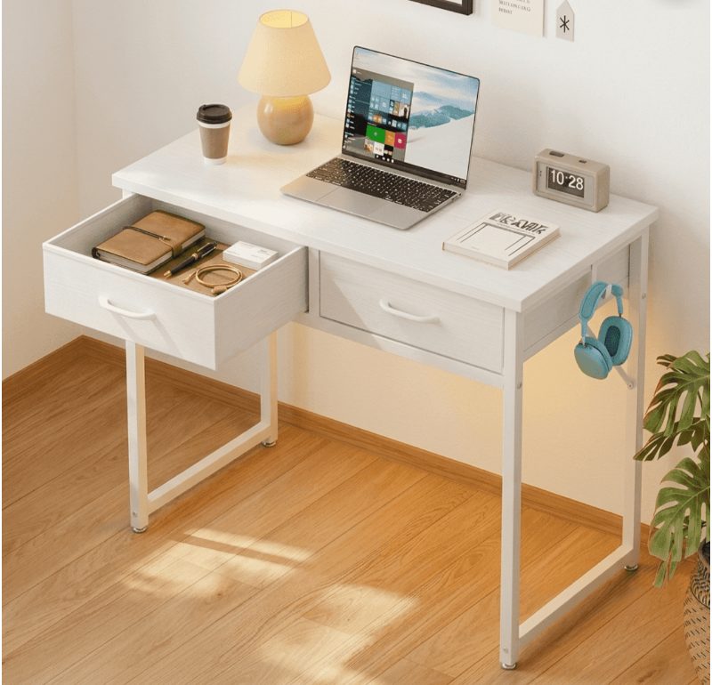 Pinmoco Writing Desk with 2 Fabric Drawers& Hanging Hook sold price at auction in Canada
