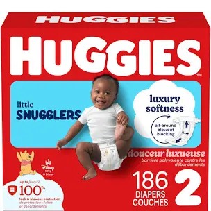 Huggies Size 2 Diapers, Little Snugglers Baby Diapers sold price at auction in Canada