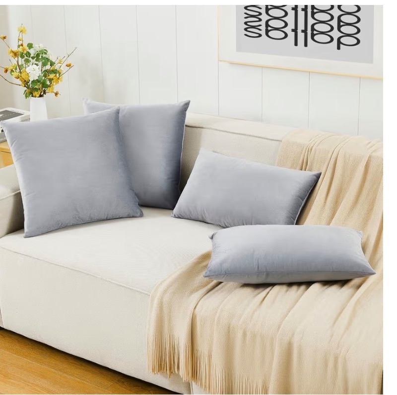 Throw Pillow Inserts Pack of 4-18 x 18 Inches Indigo Velvet sold price at auction in Canada