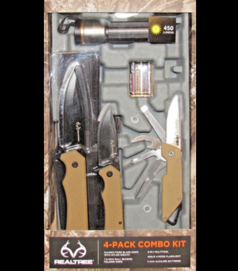 Realtree 4 Pack Combo Kit Knifes sold price at auction in Canada