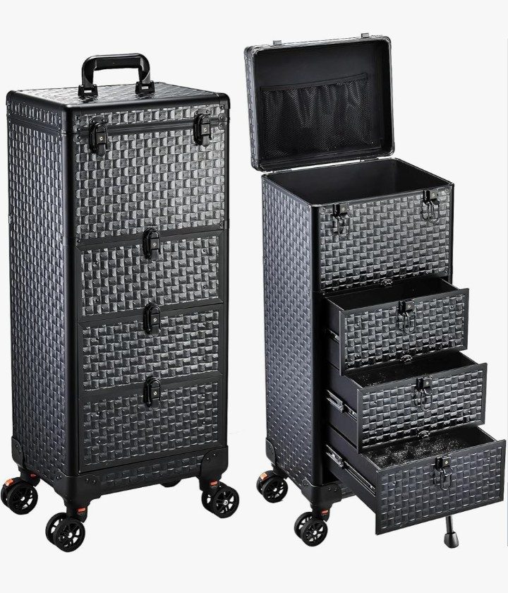 Stagiant Rolling Makeup Case with Drawers Cosmetology Case sold price at auction in Canada
