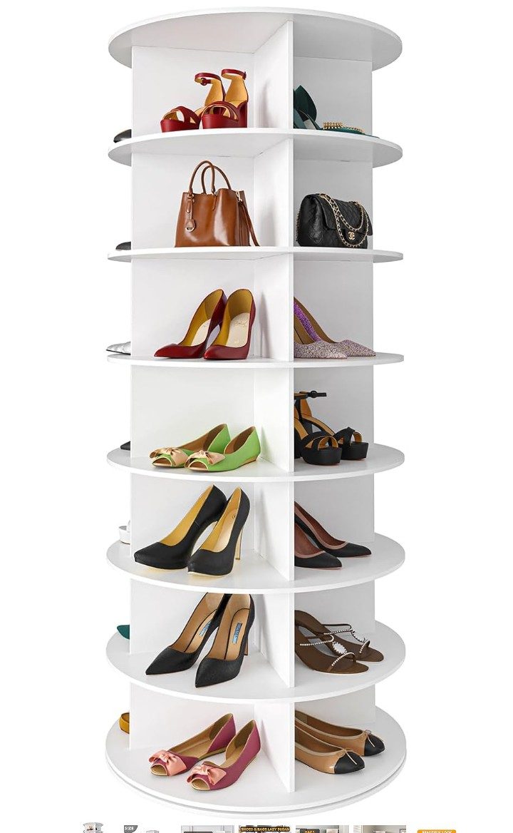 SpaceAid 7 Tier Rotating Shoe Rack Tower sold price at auction in Canada