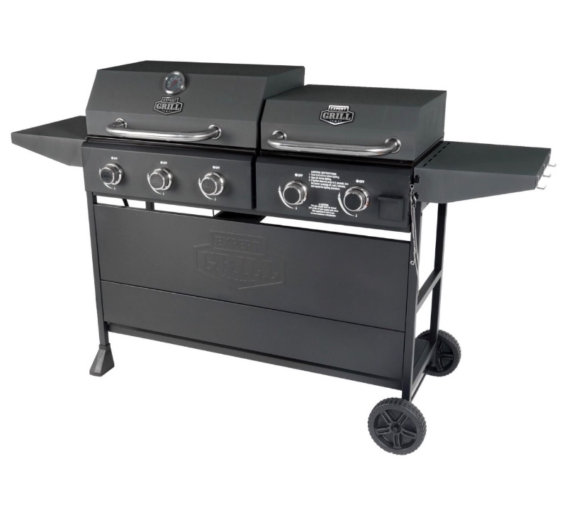EXPERT GRILL 5-Burner Gas BBQ / Griddle Combo Grill, Black sold price at auction in Canada