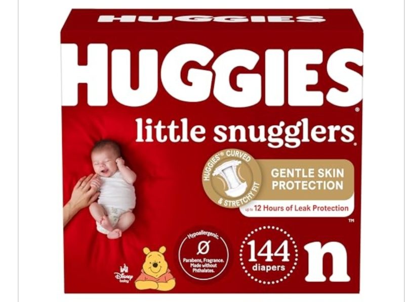 Huggies Little Snugglers Baby Diapers, Size 4 (22-37 Lbs) sold price at auction in Canada