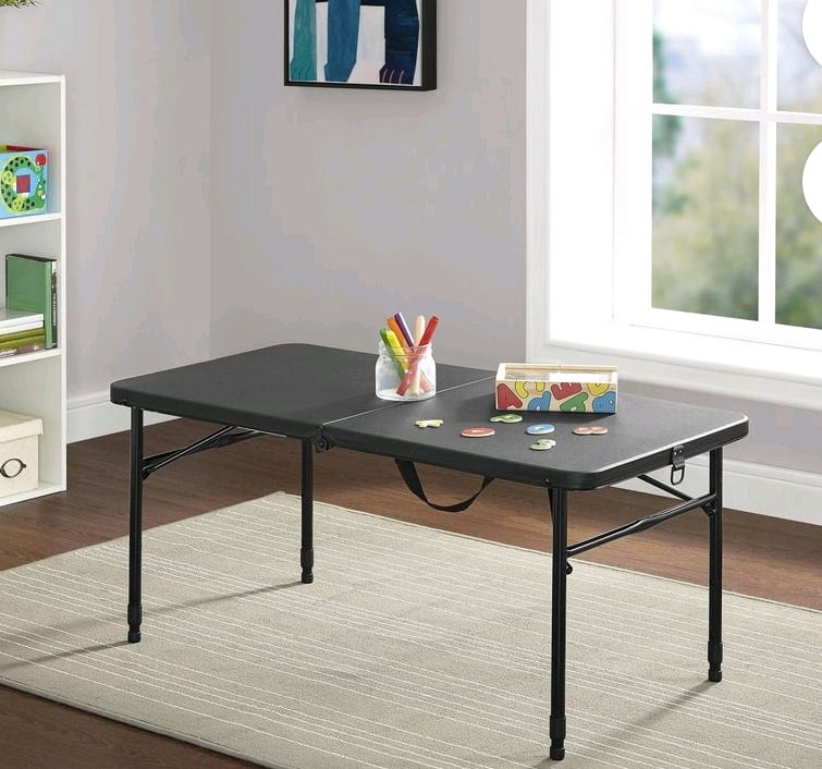 Mainstays Adjustable Height Table, Black sold price at auction in Canada