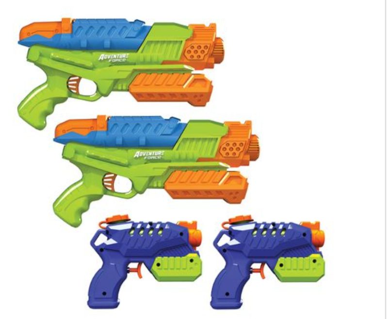 Adventure force aqua squad 4 pack water blaster value set sold price at auction in Canada