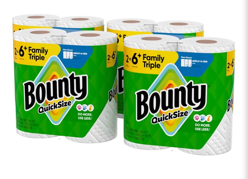 Bounty Paper Towels Quick-Size, White sold price at auction in Canada
