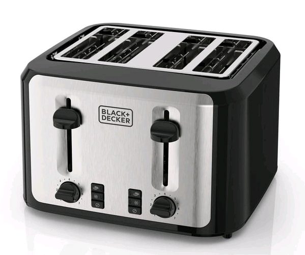Black+Decker 4-Slice Toaster, Stainless Steel/Black sold price at auction in Canada