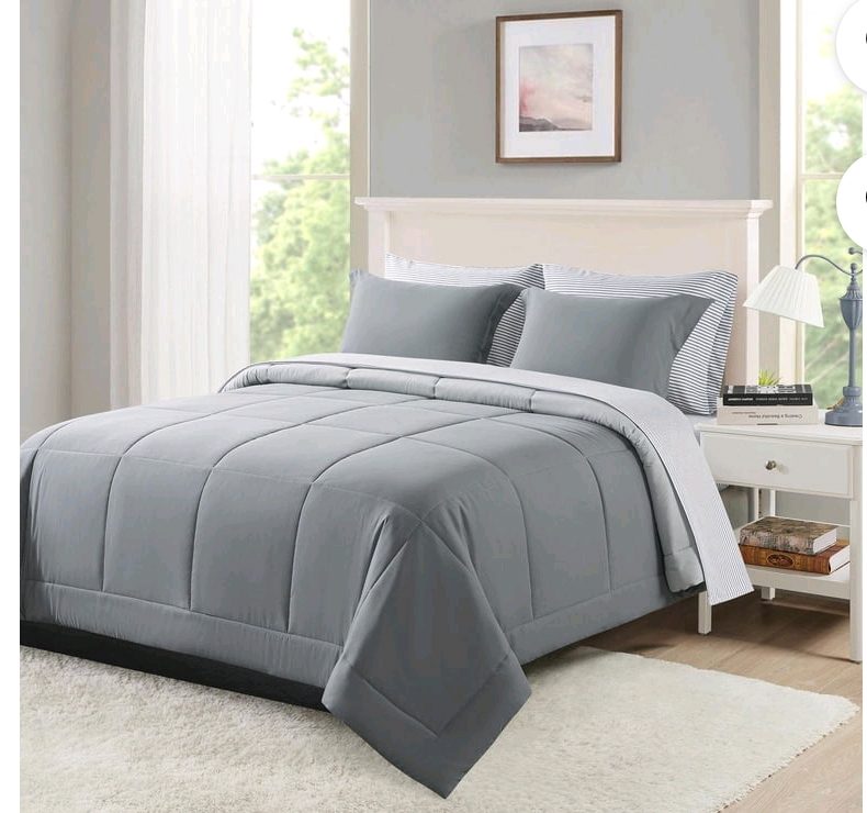 Mainstays all in one reversible comforter and sheet Set sold price at auction in Canada