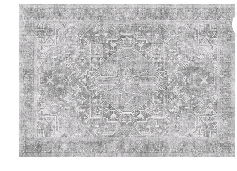 Mainstays Vintage Persian Distressed Area Rug, Rust Red sold price at auction in Canada