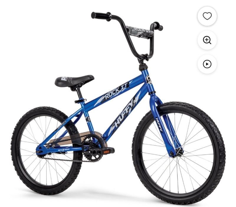 Huffy 20" Rock It Kids' Bike, Fits Riders 44"-56", Blue sold price at auction in Canada