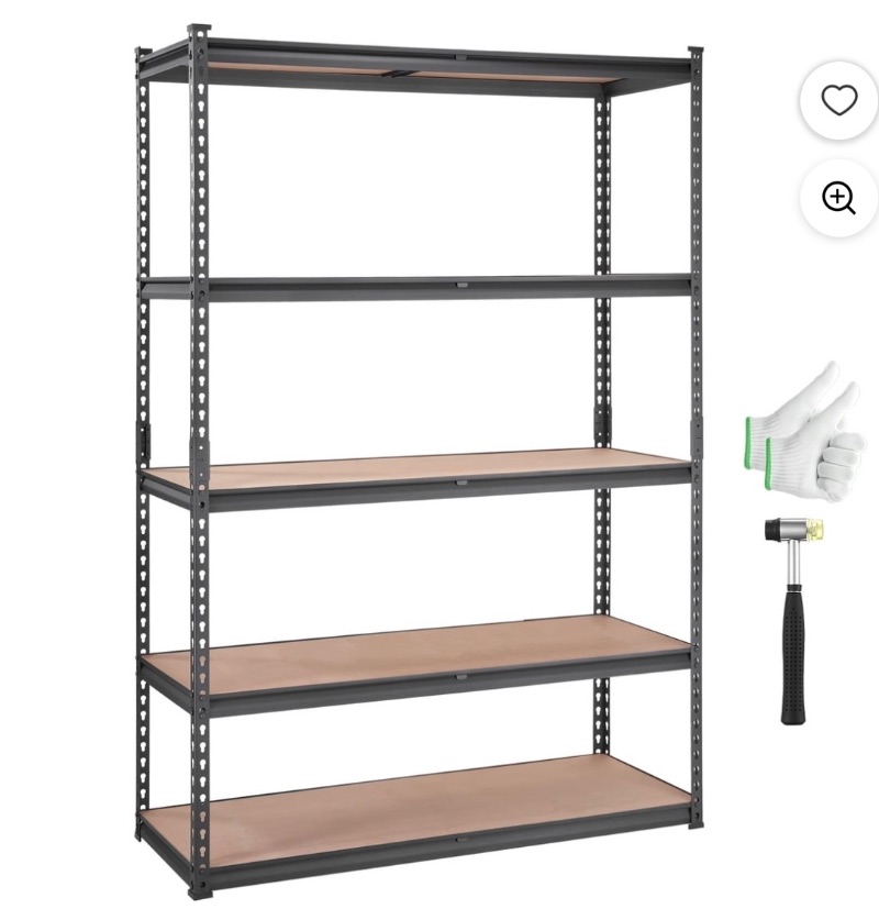 VEVOR Storage Shelving Unit, 5-Tier Adjustable sold price at auction in Canada