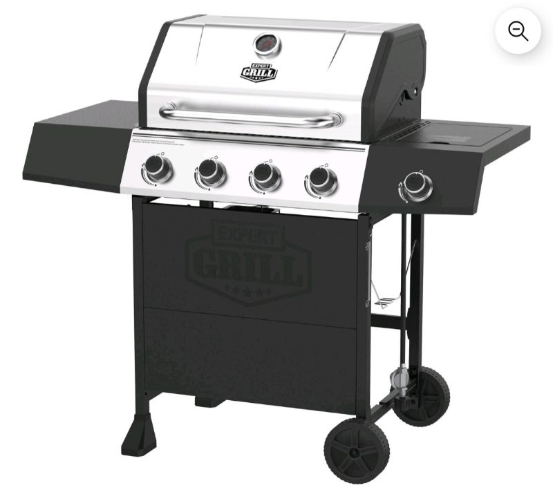 Expert Grill 4 Burner Propane Gas BBQ Grill with Side Burner sold price at auction in Canada